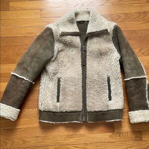 Territory Ahead genuine leather and shearling coat